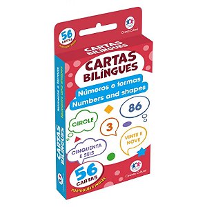 Flash Cards Cartas Bilíngues - Números e Formas - Numbers and Shapes