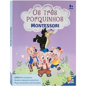 Livro Montessori Clássicos (Livro-Jogo) - Os Três Porquinhos