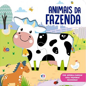 Livro Animais da Fazenda  - Quebra-cabeça de 2 peças