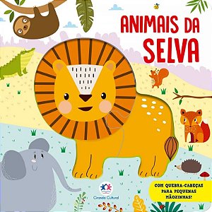Livro Animais da Selva - Quebra-cabeça de 2 peças
