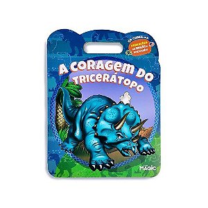 Livro A Coragem do Tricerátopo - Texto e Narração em Português e Inglês