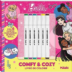 Livro de Colorir - Barbie - Comfy and Cozy - Com 6 Canetinhas