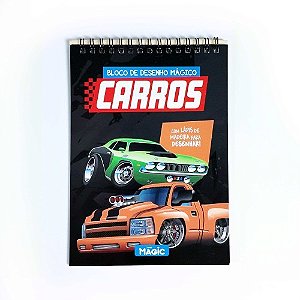 Livro Carros - Bloco de Desenho Mágico - Magic Kids