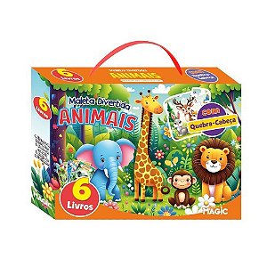 Box com 6 Livros Maleta Divertida - Animais - Magic Kids
