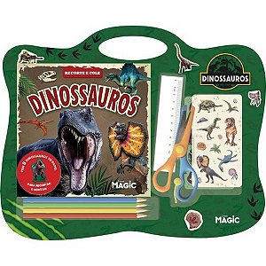Livro Recorte e Cole - Dinossauros - Magic Kids