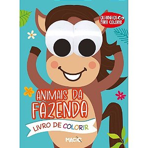 Livro Animais da Fazenda - Olhinhos Para Colorir - Magic Kids