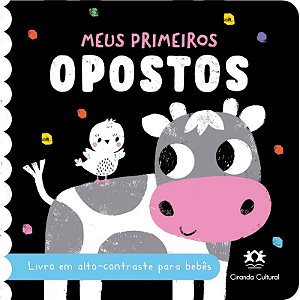 Livro Cartonado de Contraste para Bebês - Meus Primeiros Opostos