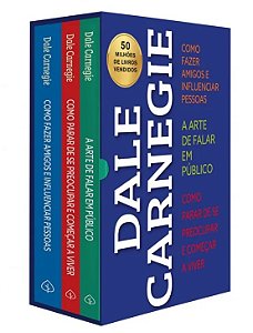 Box com 3 Livros Dale Carnegie - Desenvolvimento Pessoal, Comunicação e Relacionamento