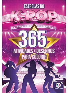 Livro 365 Atividades e Desenhos para Colorir - Estrelas do K-Pop