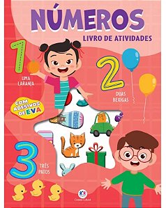 Livro de Atividades e Adesivos de EVA - Números