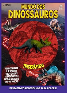 Livro Mundo dos Dinossauros - Tricerátopo - com Miniatura