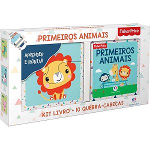 Livro Kit com Quebra-CabeçaFisher-Price - Primeiros Animais