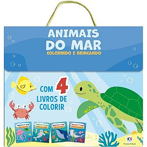 Livro Colorindo e Brincando - Animais do Mar - Editora Ciranda Cultural
