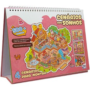 Livro Cenários dos Sonhos - Com Adesivos -  Editora Happy Books