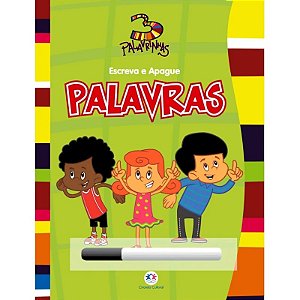 Livro Escreva e Apague - 3 Palavrinhas - Palavras - Ciranda Cultural