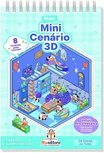 Livro Meu Mini Cenário 3D - Azul
