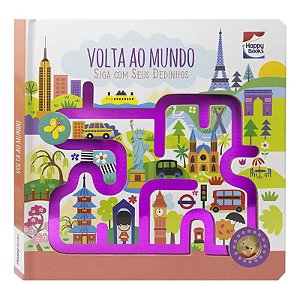 Livro Siga com Seus Dedinhos - Volta ao Mundo - Editora Happy Books