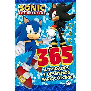 Livro 365 Atividades e Desenhos para Colorir - Sonic