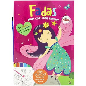 Livro Mais Cor, por favor! Fadas - Com Pincel - Editora Todolivro