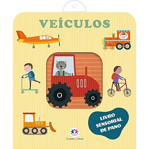 Livro Sensorial de Pano - Veículos - Editora Ciranda Cultural