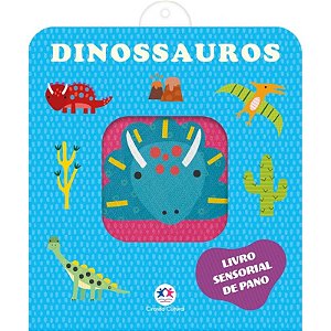 Livro Sensorial de Pano - Dinossauros - Editora Ciranda Cultural