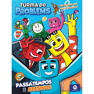 Livro Passatempos e Adesivos - Turma do Problems - Editora Ciranda Cultural