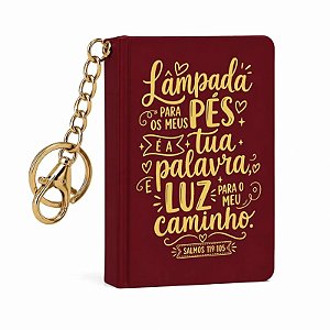 Livro com Chaveiro - Bíblia Sagrada (Lâmpada Para os Meus Pés) - Editora Kairós