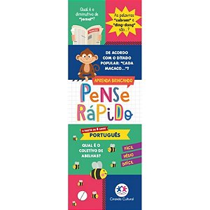 Livro Flash Cards - Pense Rápido: Português - À Partir de 8 Anos - Ciranda Cultural