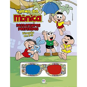 Livro Diversão em 3D - Turma da Mônica: Passatempos Preferidos - Editora Ciranda Cultural