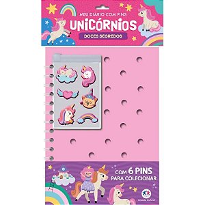 Livro Meu Diário com Pins - Unicórnios: Doces Segredos - Ciranda Cultural