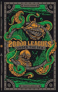 Livro 20,000 Leagues Under The Sea - Edição Importada em Inglês - Capa Dura com Relevo