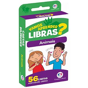 Livro Flash Cards - Vamos Aprender Libras? Animais - Com QR Code
