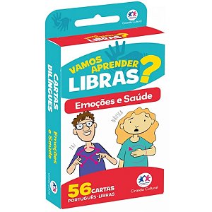Livro Flash Cards - Vamos Aprender Libras? - Emoções e Saúde - Com QR Code