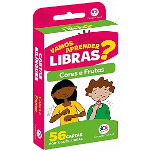 Livro Flash Cards - Vamos Aprender Libras? - Cores e Frutas - Com QR Code