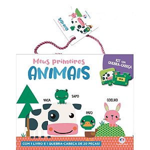 Kit Livro com Quebra-Cabeça: Meus Primeiros Animais - Editora Ciranda Cultural