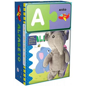 Livro com Pelúcia e Quebra-Cabeça - Alfabeto - Editora Ciranda Cultural