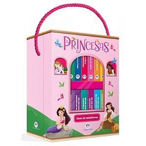 Box com 12 Mini Livros - Princesas - Editora Ciranda Cultural