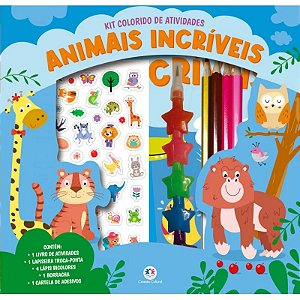 Livro Kit Colorido de Atividades: Animais Incríveis - Editora Ciranda Cultural