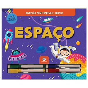 Livro Diversão com Escreva e Apague: Espaço - Com 4 Canetas - Ciranda Cultural