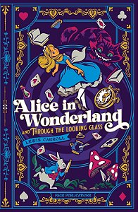 Livro Alice in Wonderland and Through Looking Glass - Edição Importada em Inglês - Capa Dura com Relevo