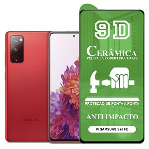 Película 9D Cerâmica P/ Samsung Galaxy S20 FE - Protetora Anti Impacto Queda Choque Shock Flexível Nano Gel