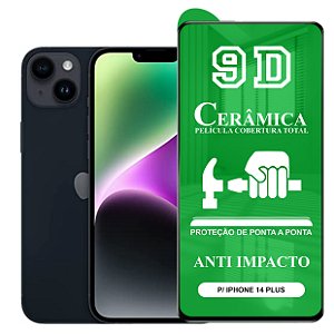 Película 9D Cerâmica Compatível com iPhone XS Max - Protetora Anti Impacto Queda Choque Shock Flexível Nano Gel
