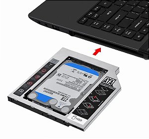 9,5mm Caddy Adaptador P/ Notebook Segundo HD SSD Sata DVD
