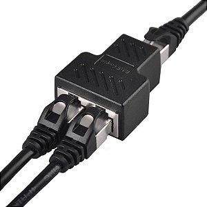 Duplicador Rj45 Rede Ethernet Conector Blindado