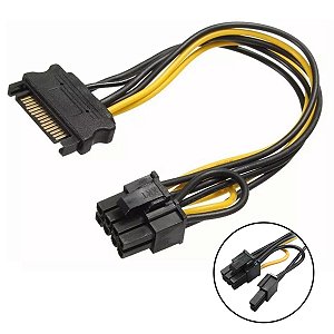 Cabo Energia Sata para Pci Express 8 Pinos (6+2)