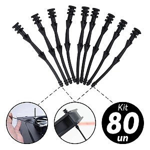 Kit 80x Parafuso Fixador Pino Para Cooler Fan Vetoinha Anti Vibração Absorção de Ruído 68mm