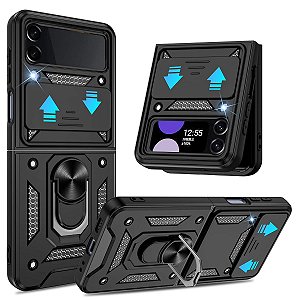 Capa para Samsung Galaxy Z Flip 4 - Protetora Resistente Militar Anti Impacto Queda Armadura