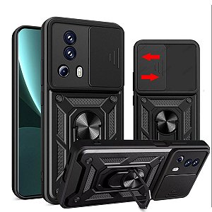 Capa Capinha Case para Xiaomi Mi 13 Lite - Protetora Resistente Anti Impacto Queda Armadura Militar Cor:Preto