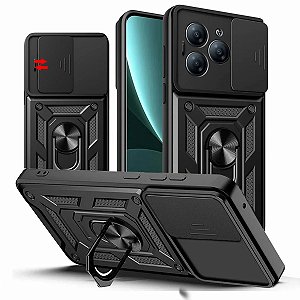 Capa Capinha Case para Infinix Hot 40 Pro - Protetora Resistente Anti Impacto Queda Armadura Militar Cor:Preto