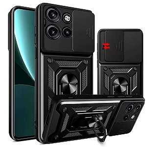 Capa Capinha Case para Motorola Moto Edge 50 Neo - Protetora Resistente Anti Impacto Queda Armadura Militar Cor:Preto